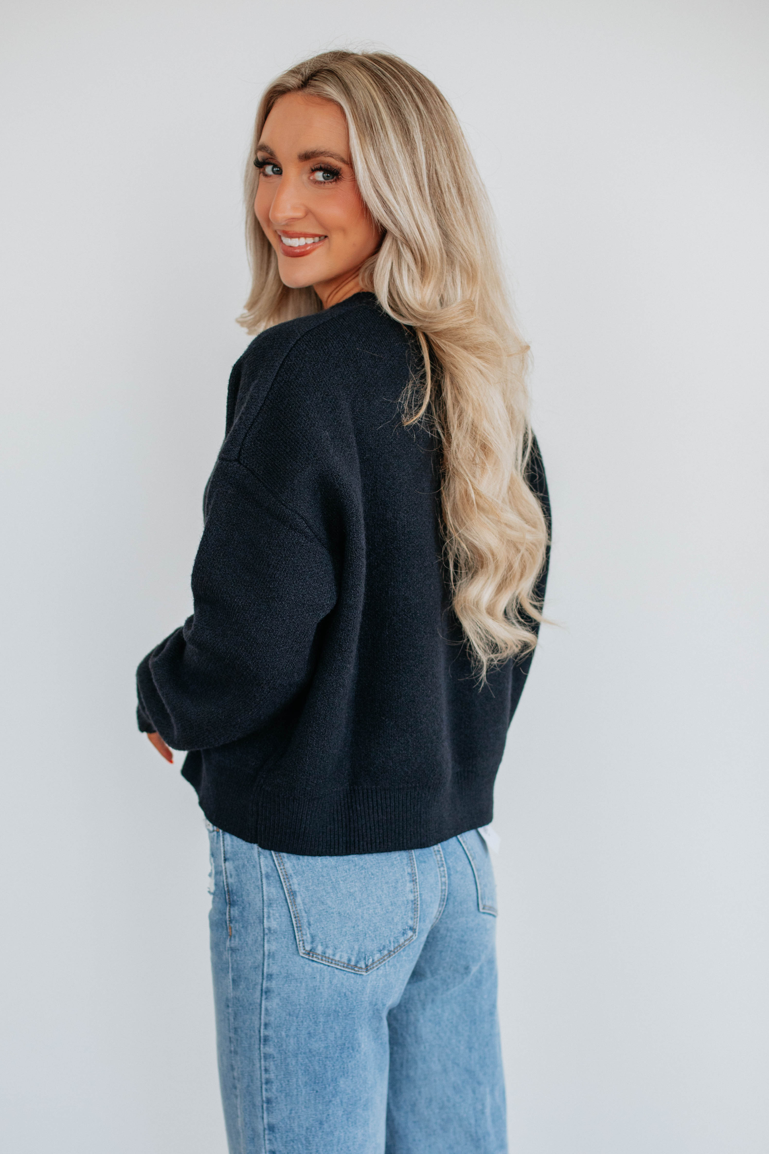 Kassi Cardigan - Navy - Image 4