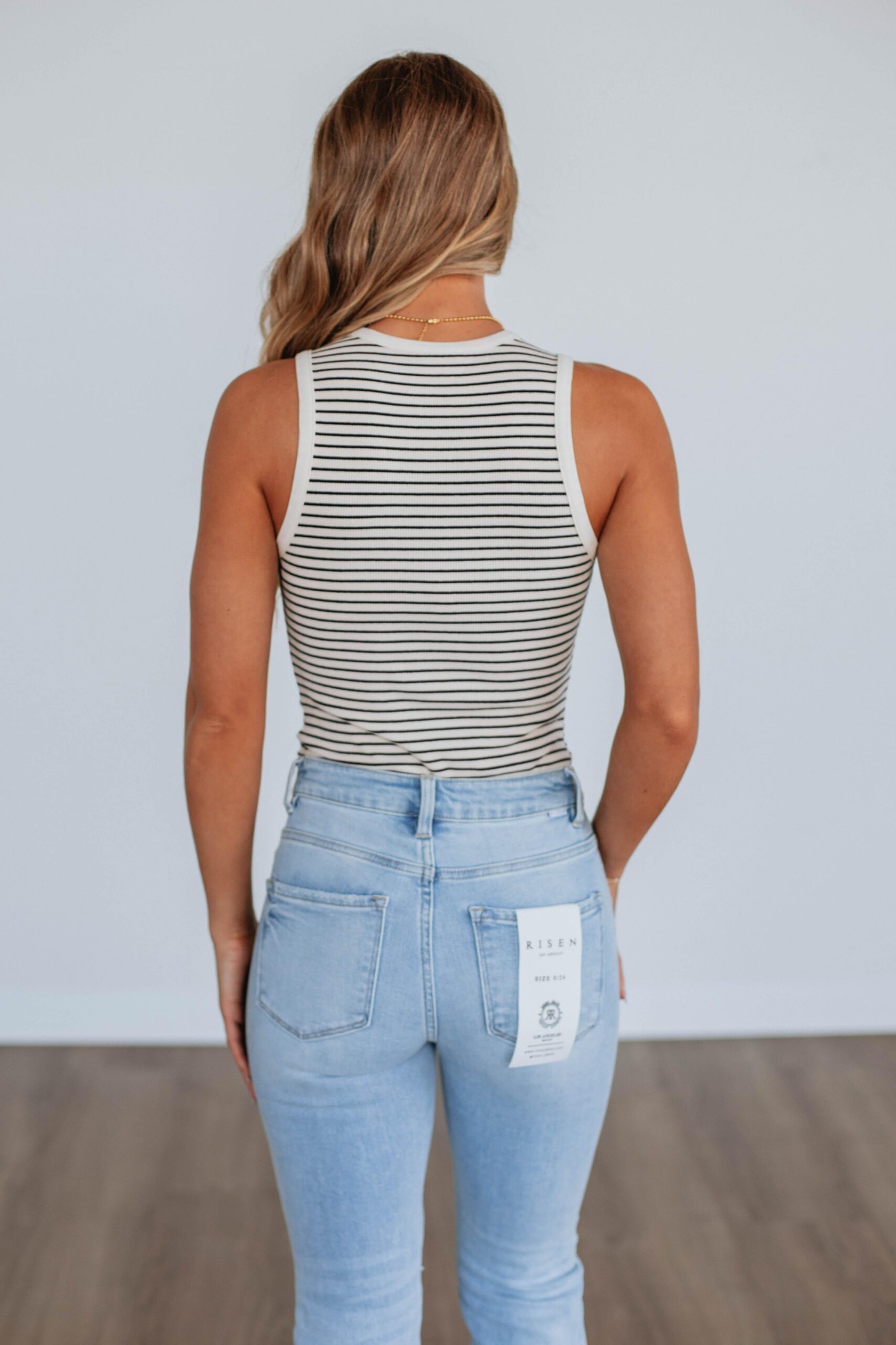 April Striped Bodysuit - Black Mix - Image 5
