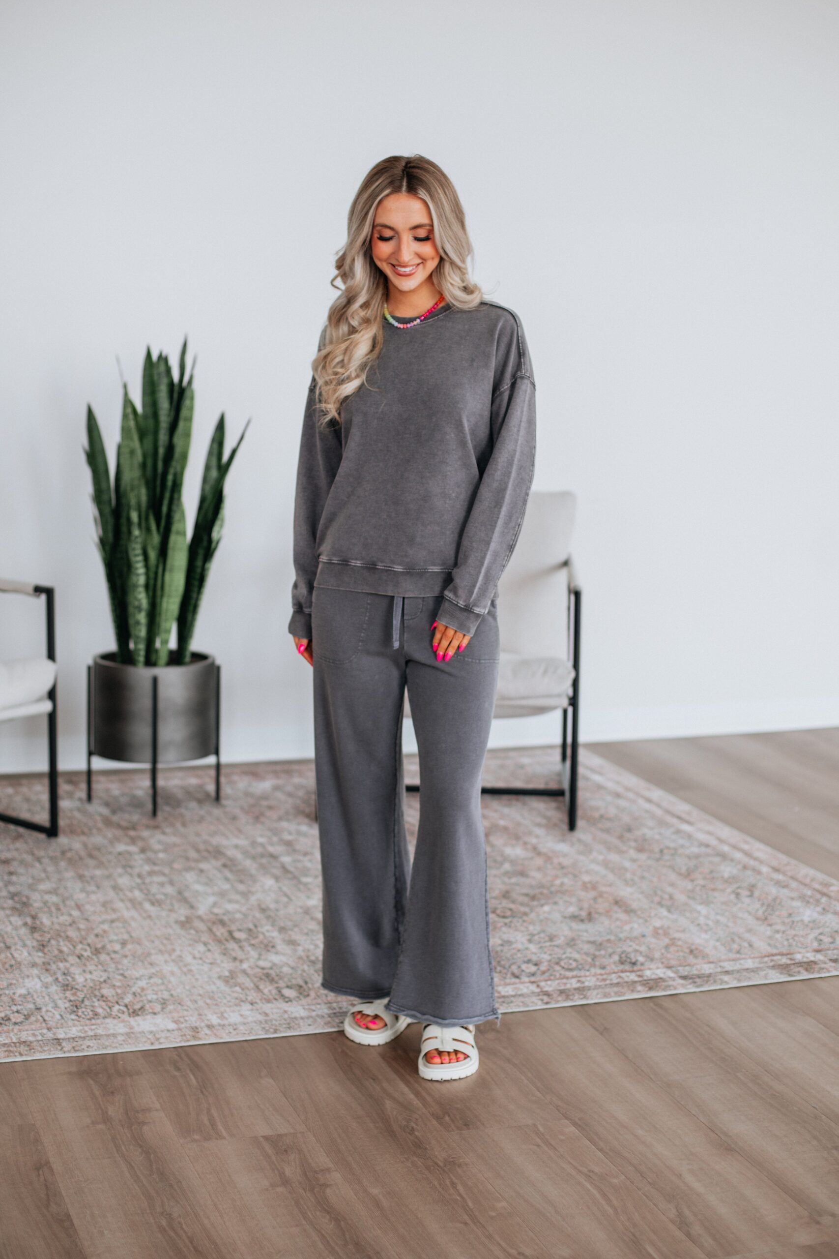 Saar Lounge Pants - Charcoal - Image 2