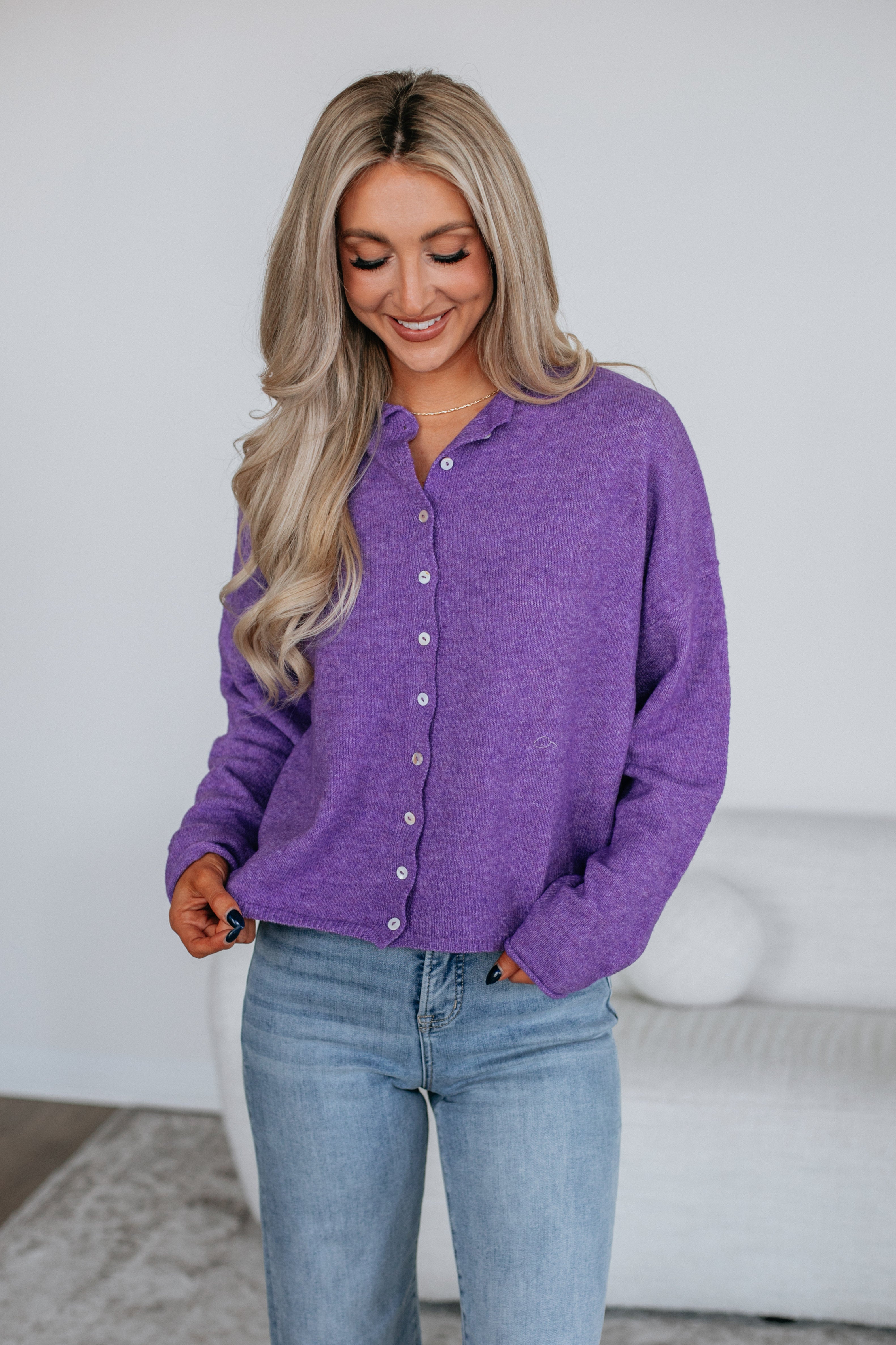 Brooke Cardigan - Violet - Image 3