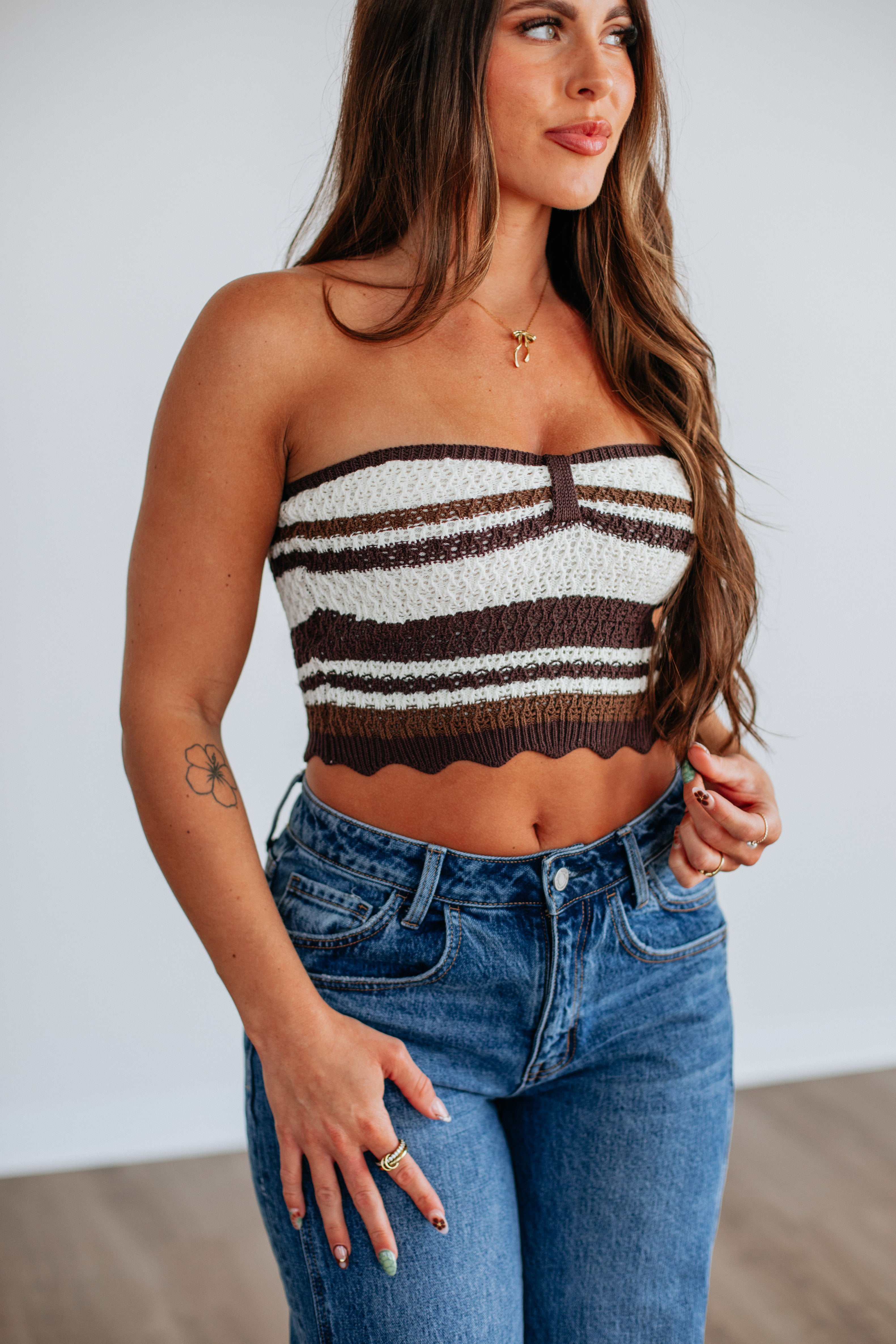 Adrie Striped Knit Top - Image 2