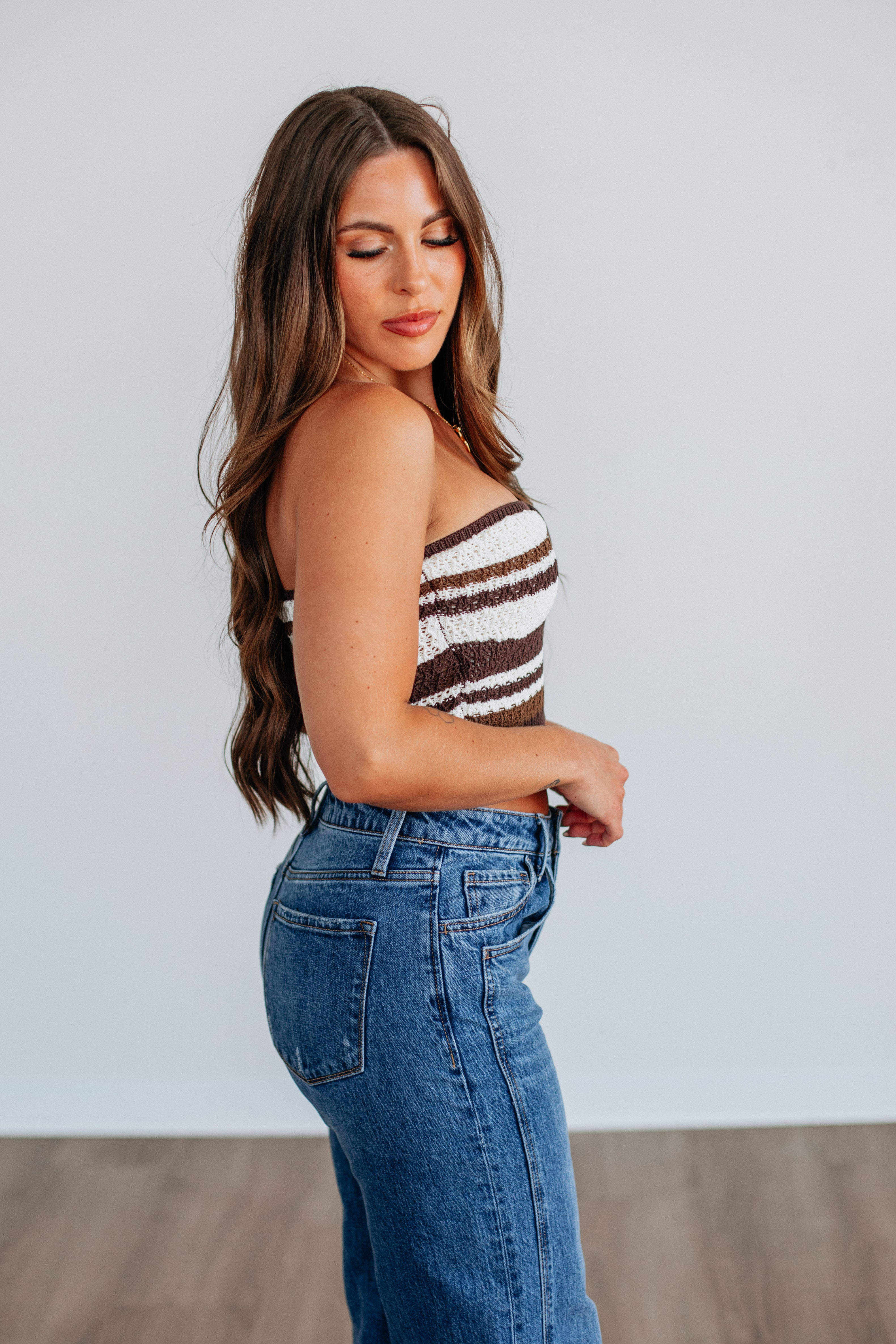 Adrie Striped Knit Top - Image 4
