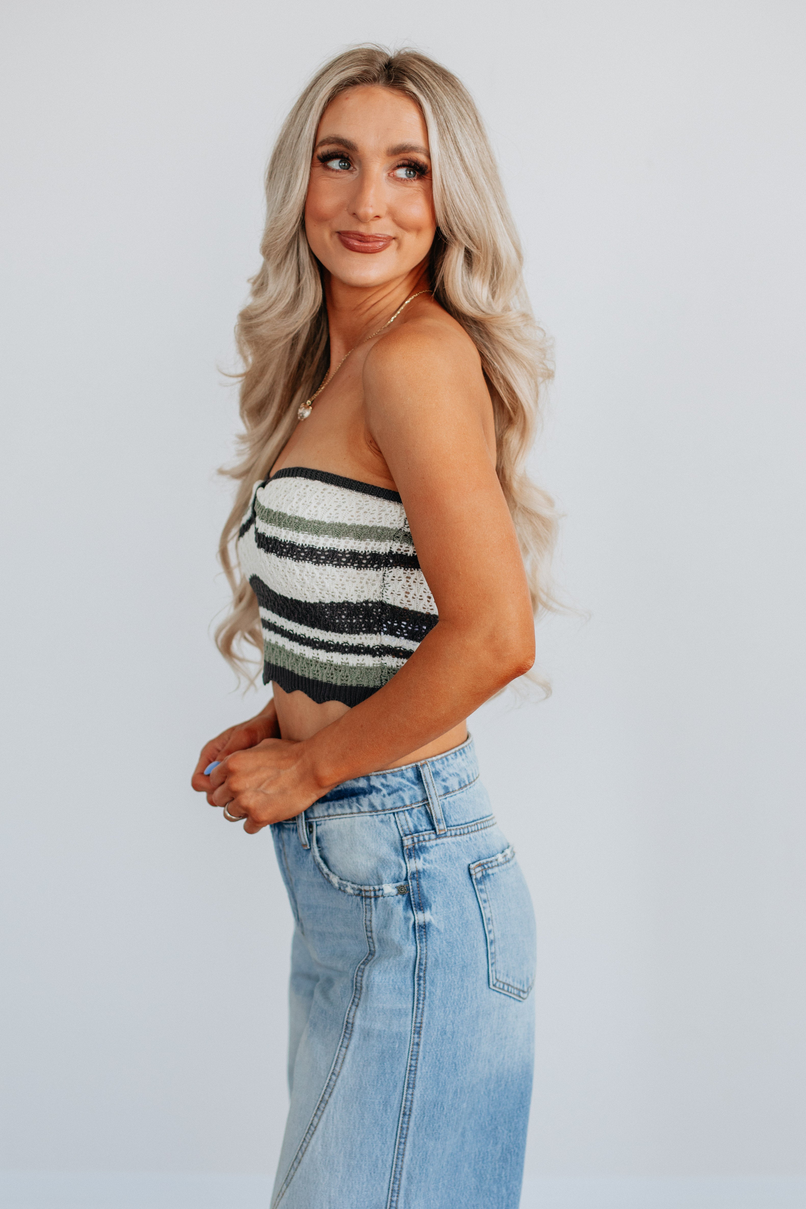 Adrie Striped Knit Top - Image 8