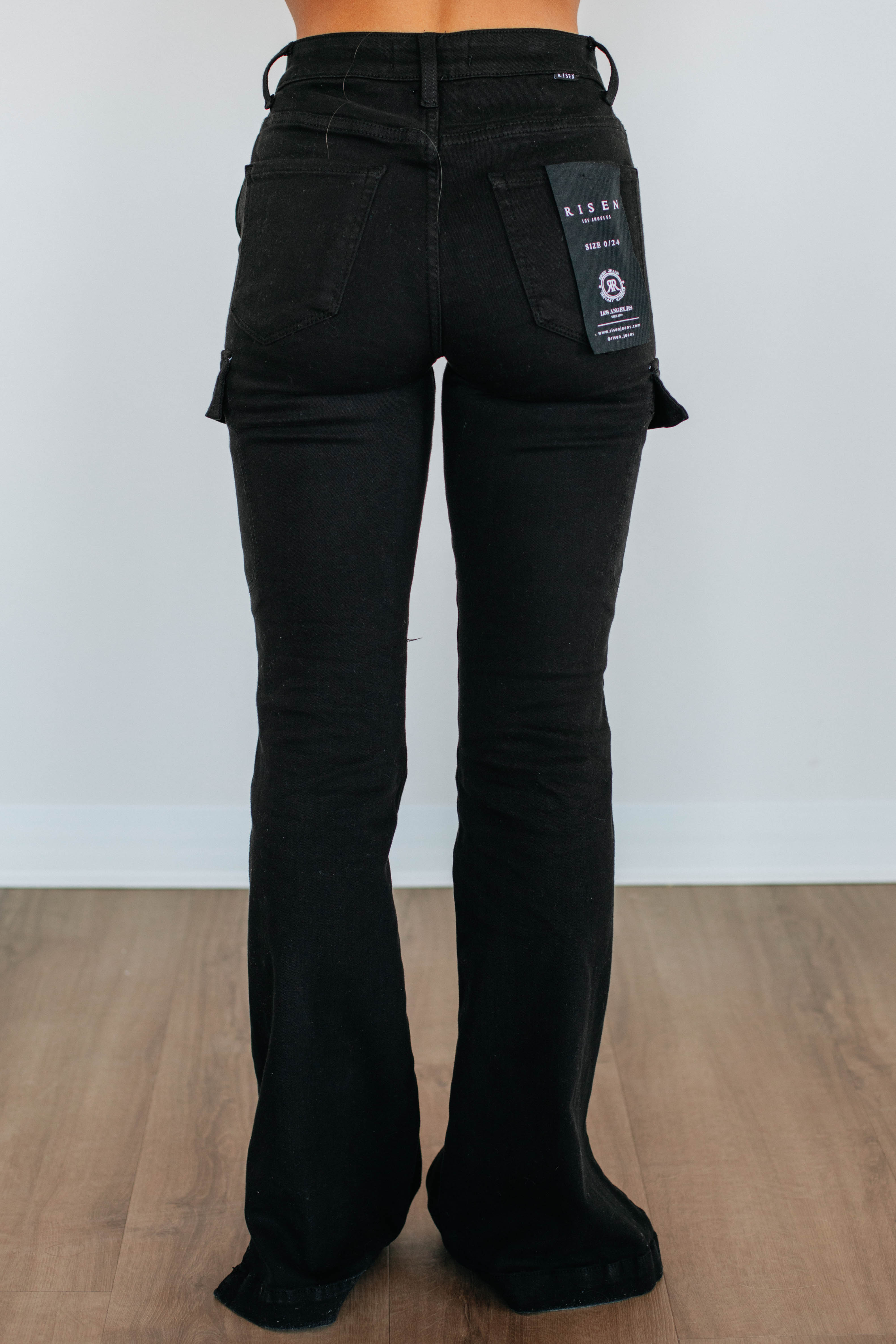Kayley Risen Cargo Jeans - Black Wash - Image 3