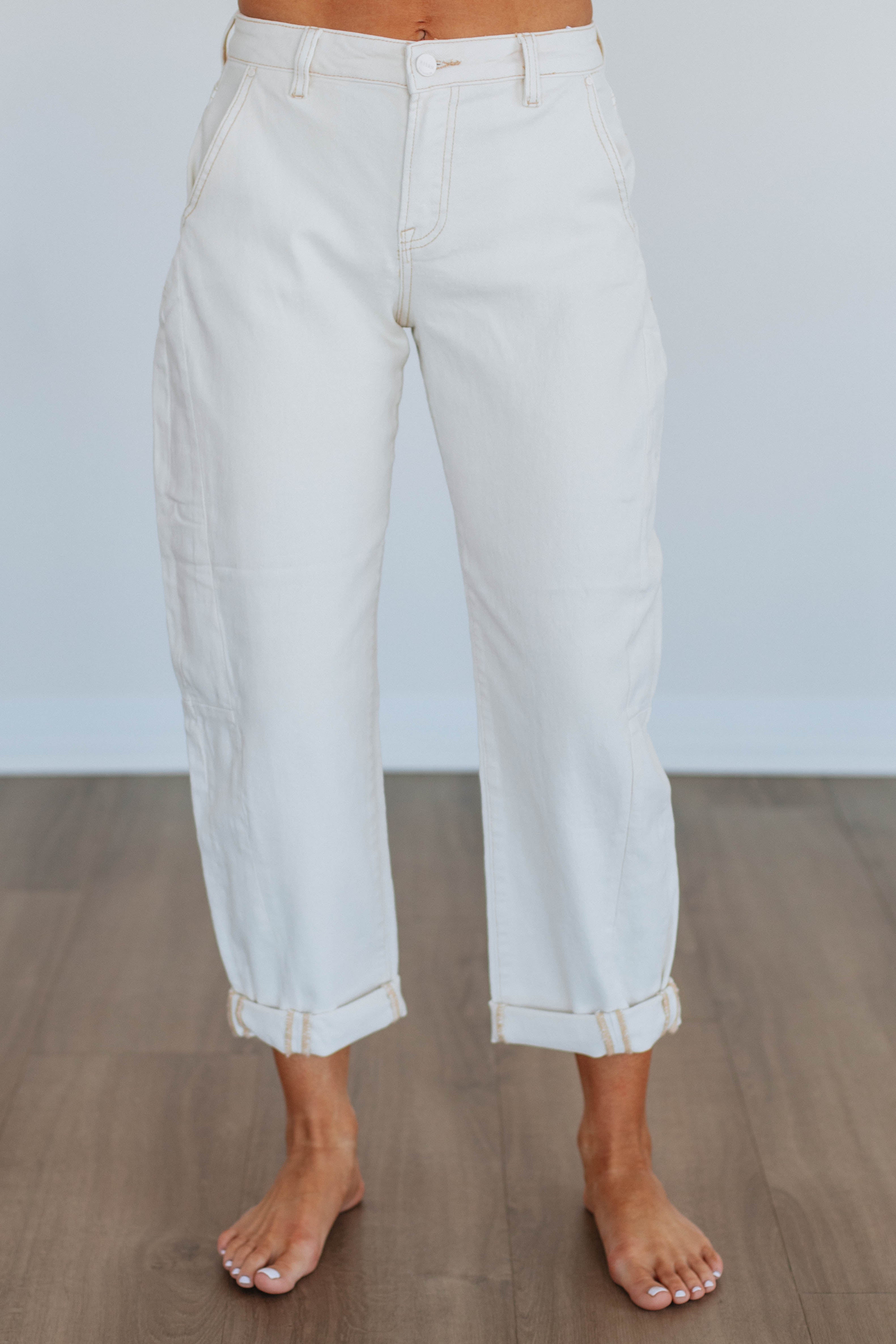 Mallorie Risen Jeans - Ivory - Image 3