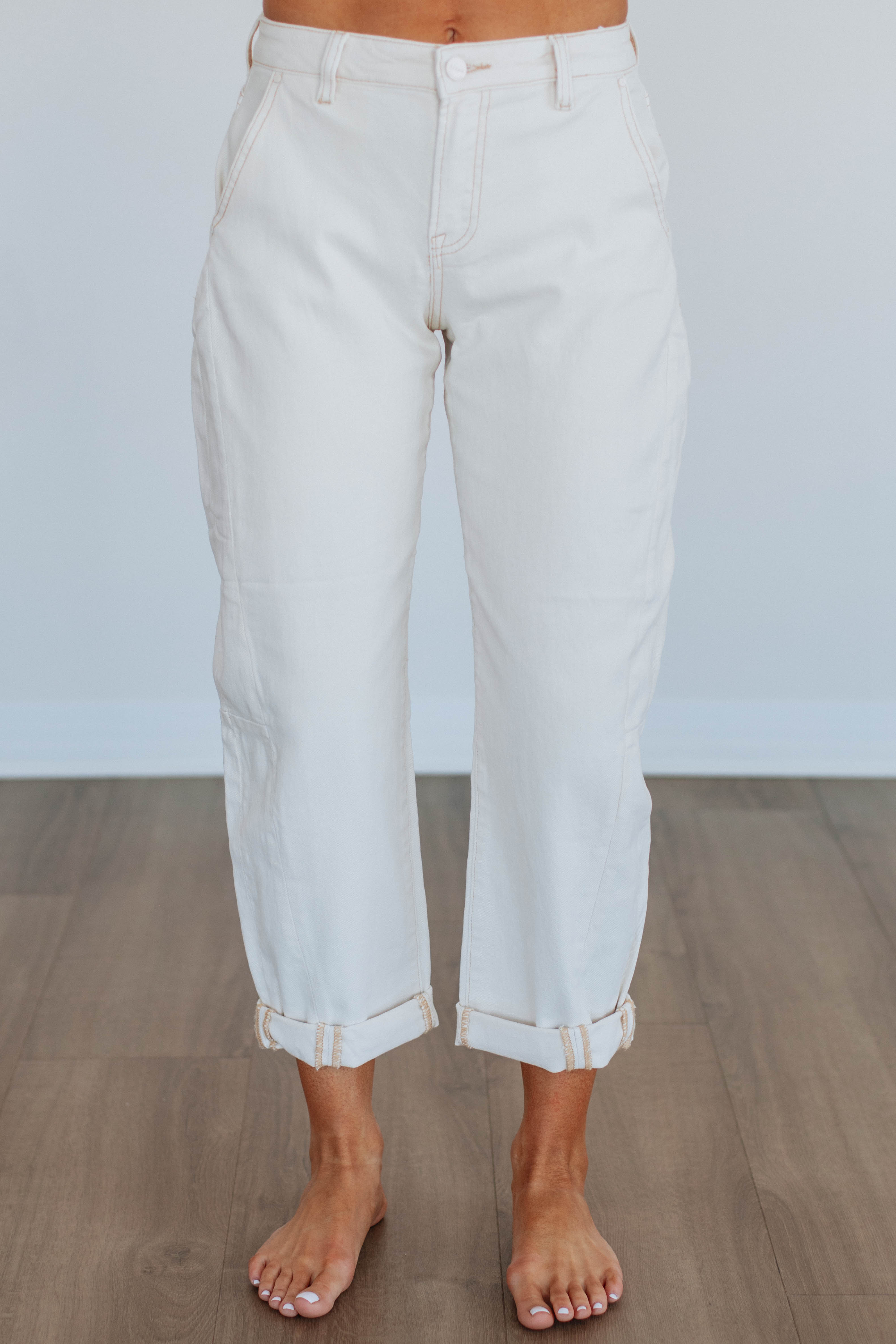 Mallorie Risen Jeans - Ivory - Image 4