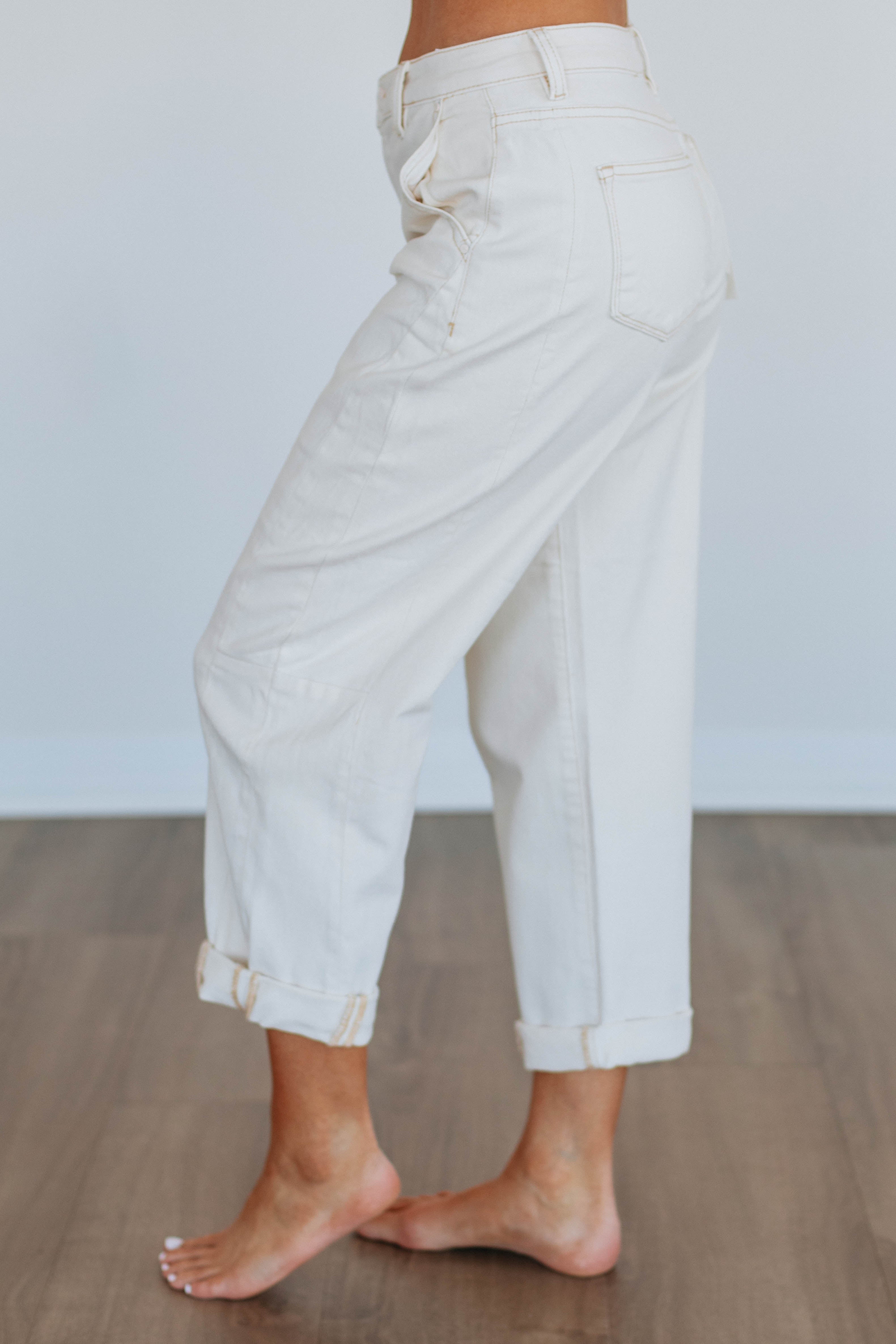 Mallorie Risen Jeans - Ivory - Image 2