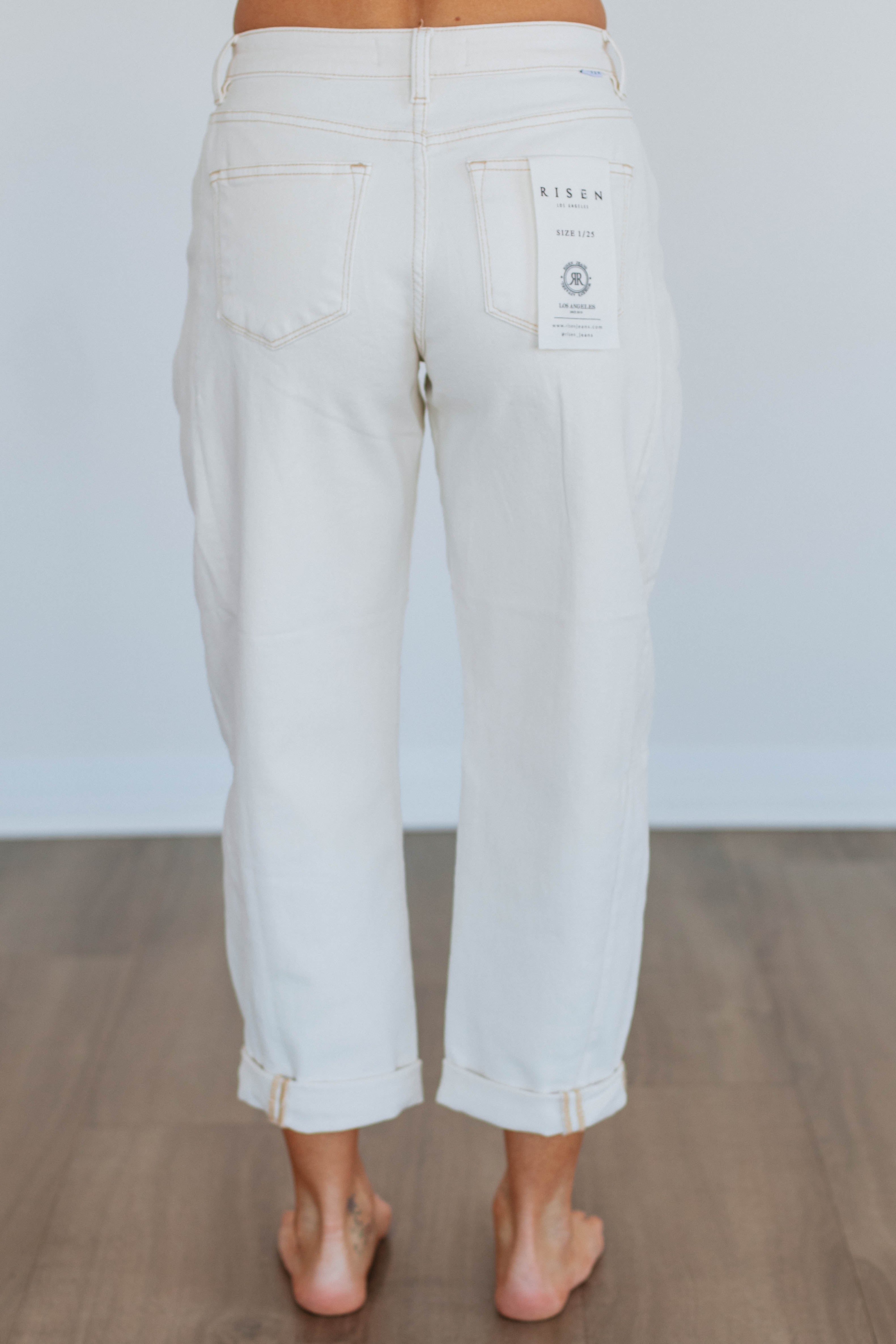 Mallorie Risen Jeans - Ivory - Image 5