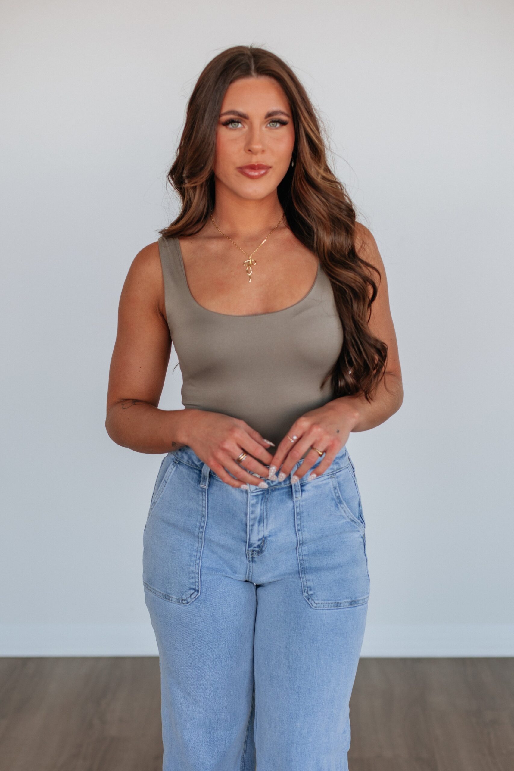 Elena Basic Bodysuit - Mushroom - Image 4