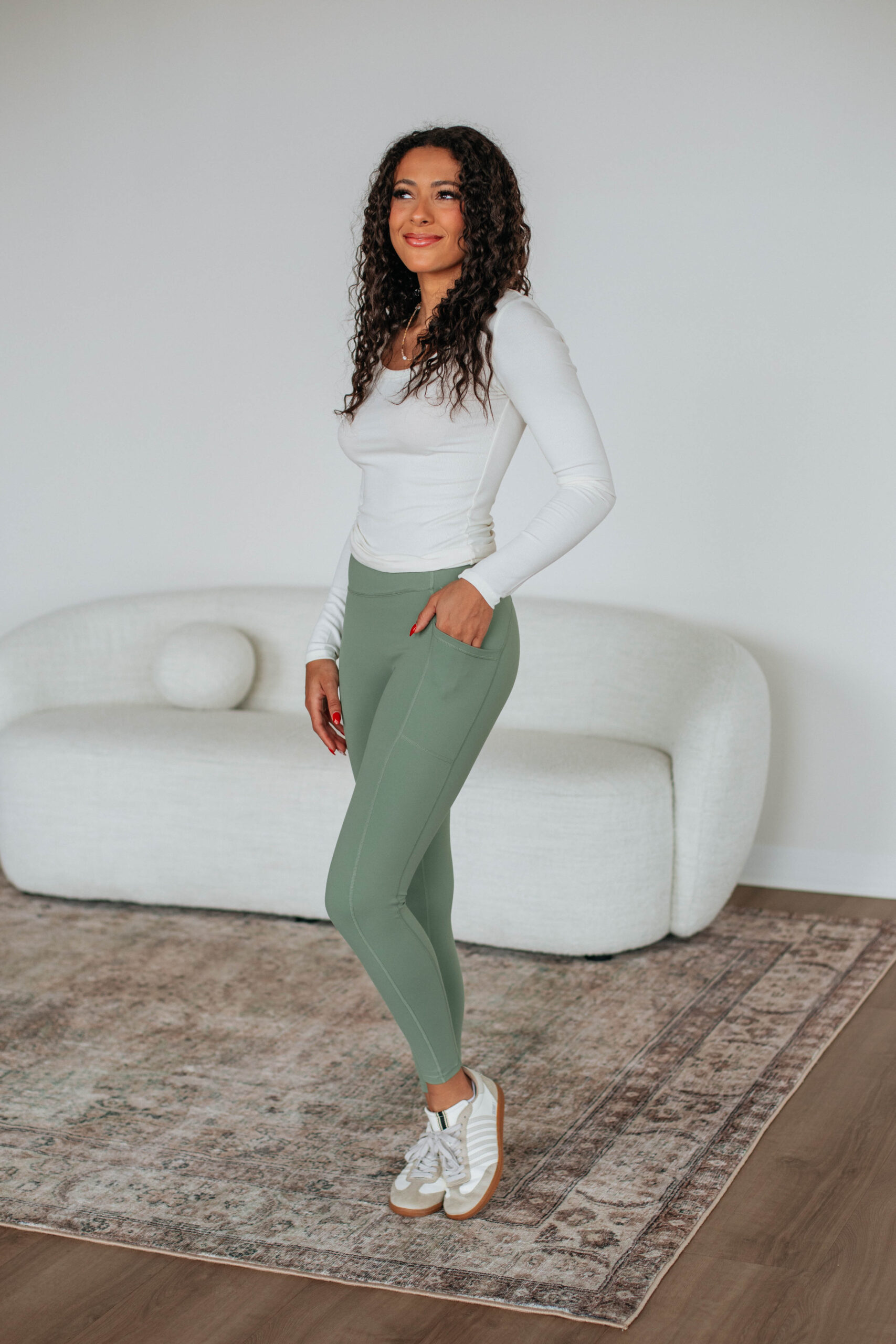 Maylor Active Leggings - Aloe - Image 5