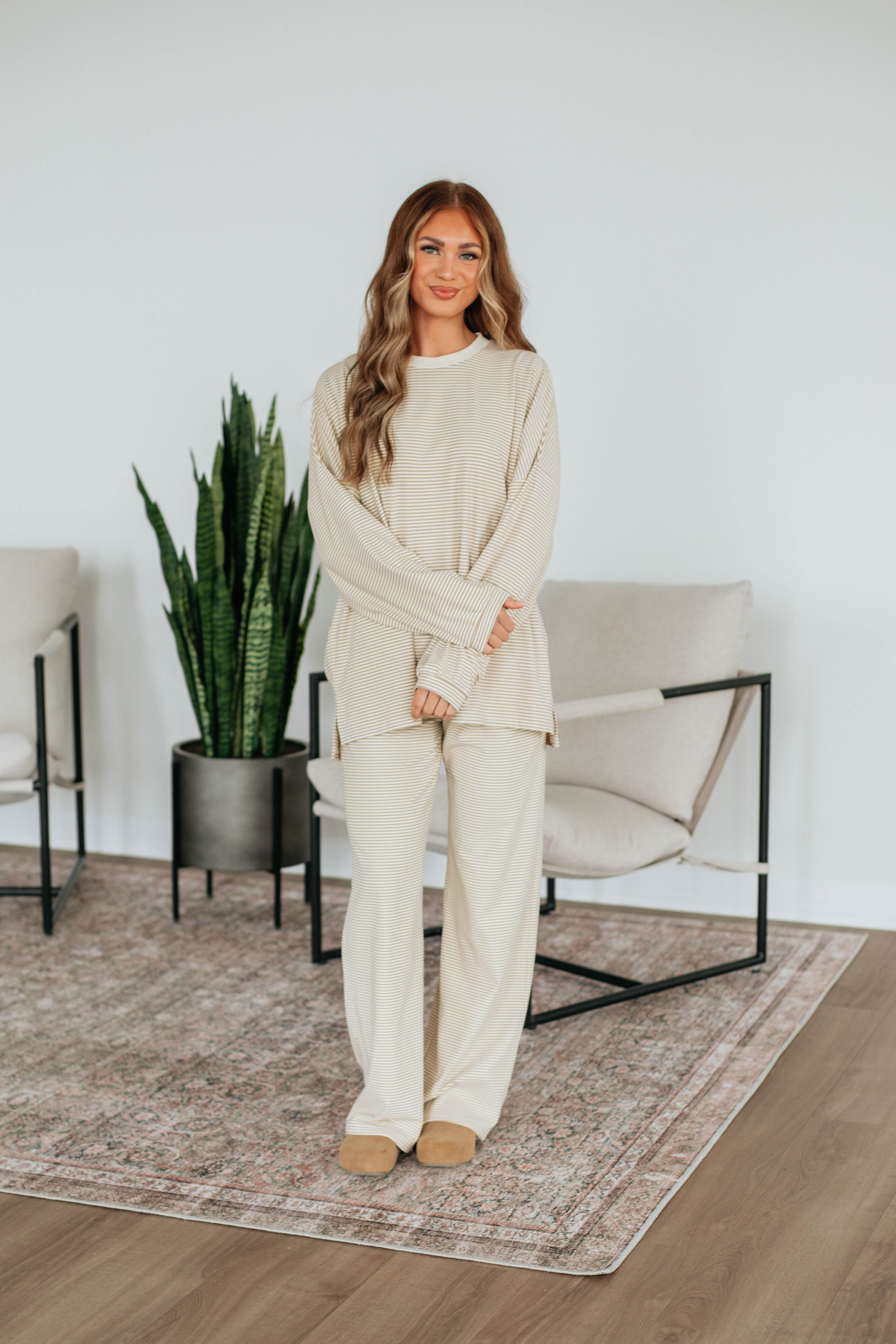 Cayla Striped Pants - Beige Mix - Image 5