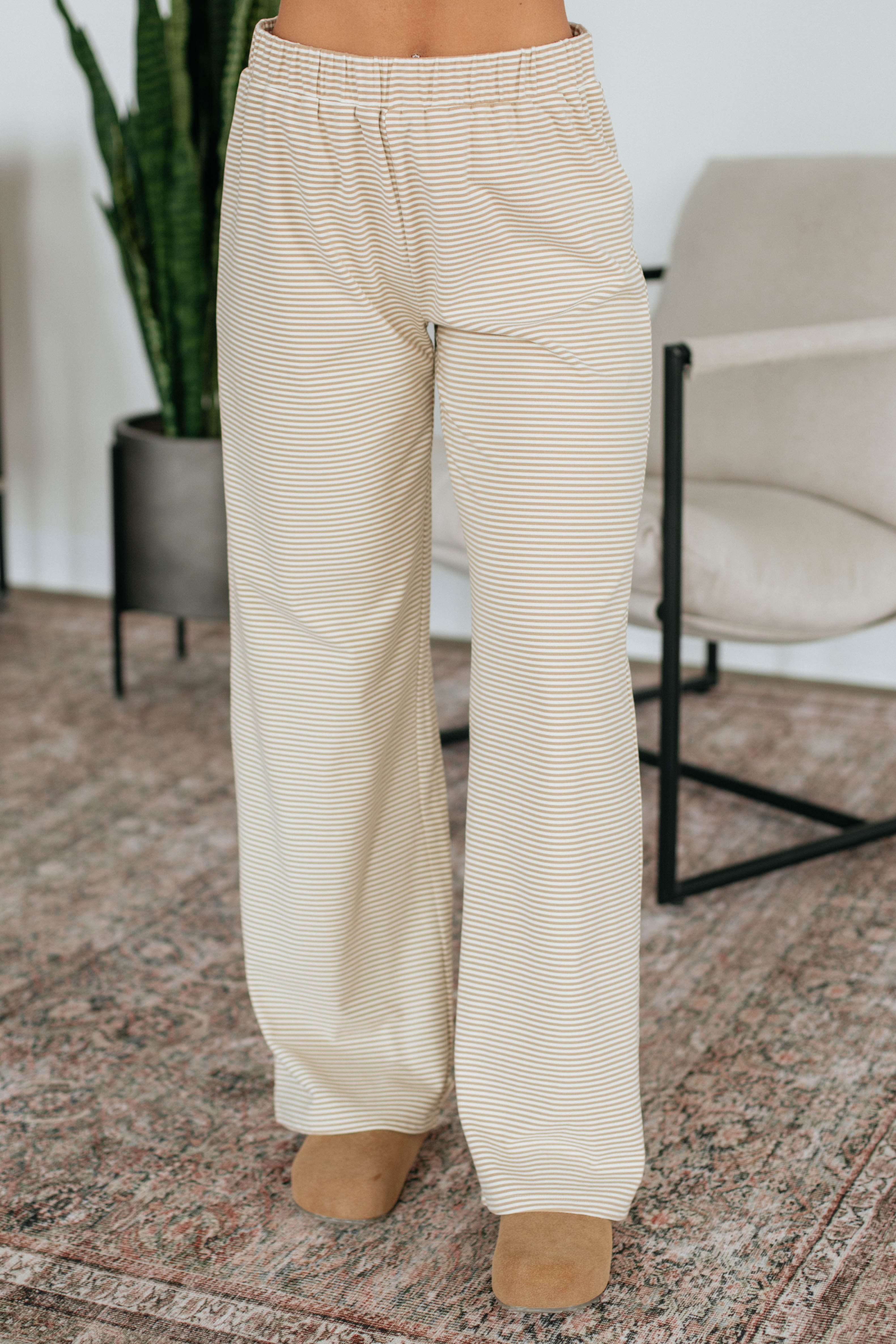 Cayla Striped Pants - Beige Mix - Image 3