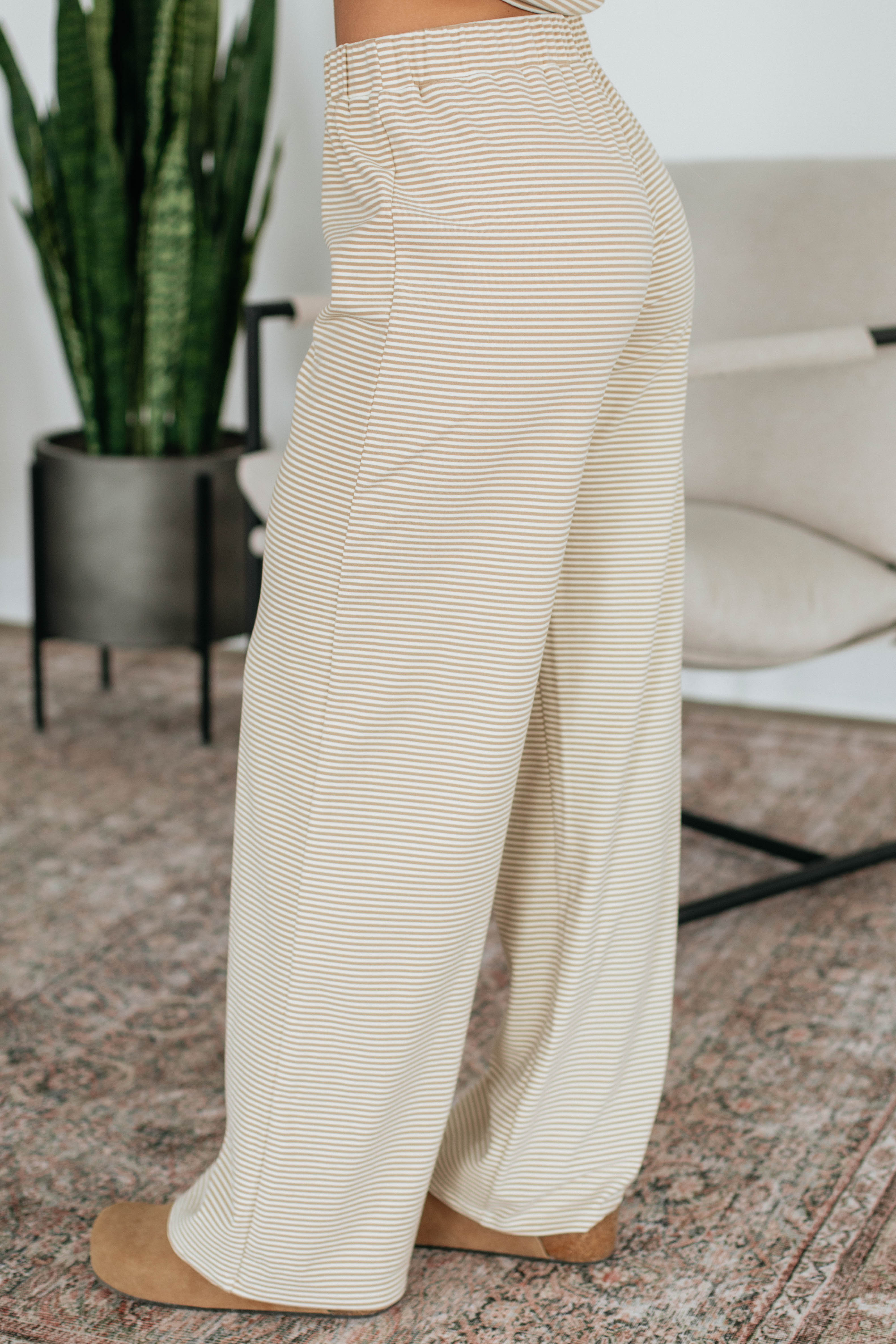 Cayla Striped Pants - Beige Mix - Image 4