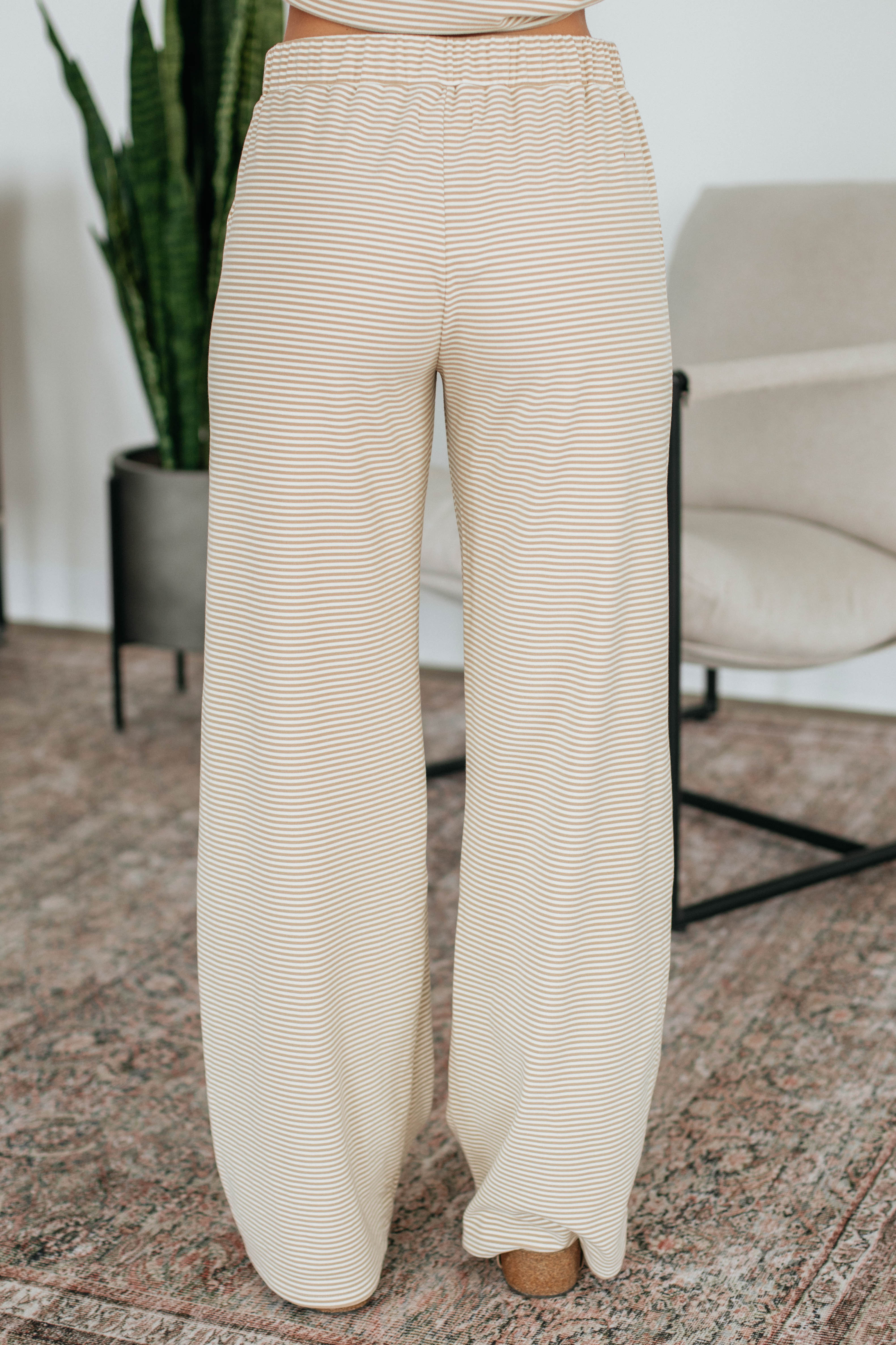 Cayla Striped Pants - Beige Mix - Image 6