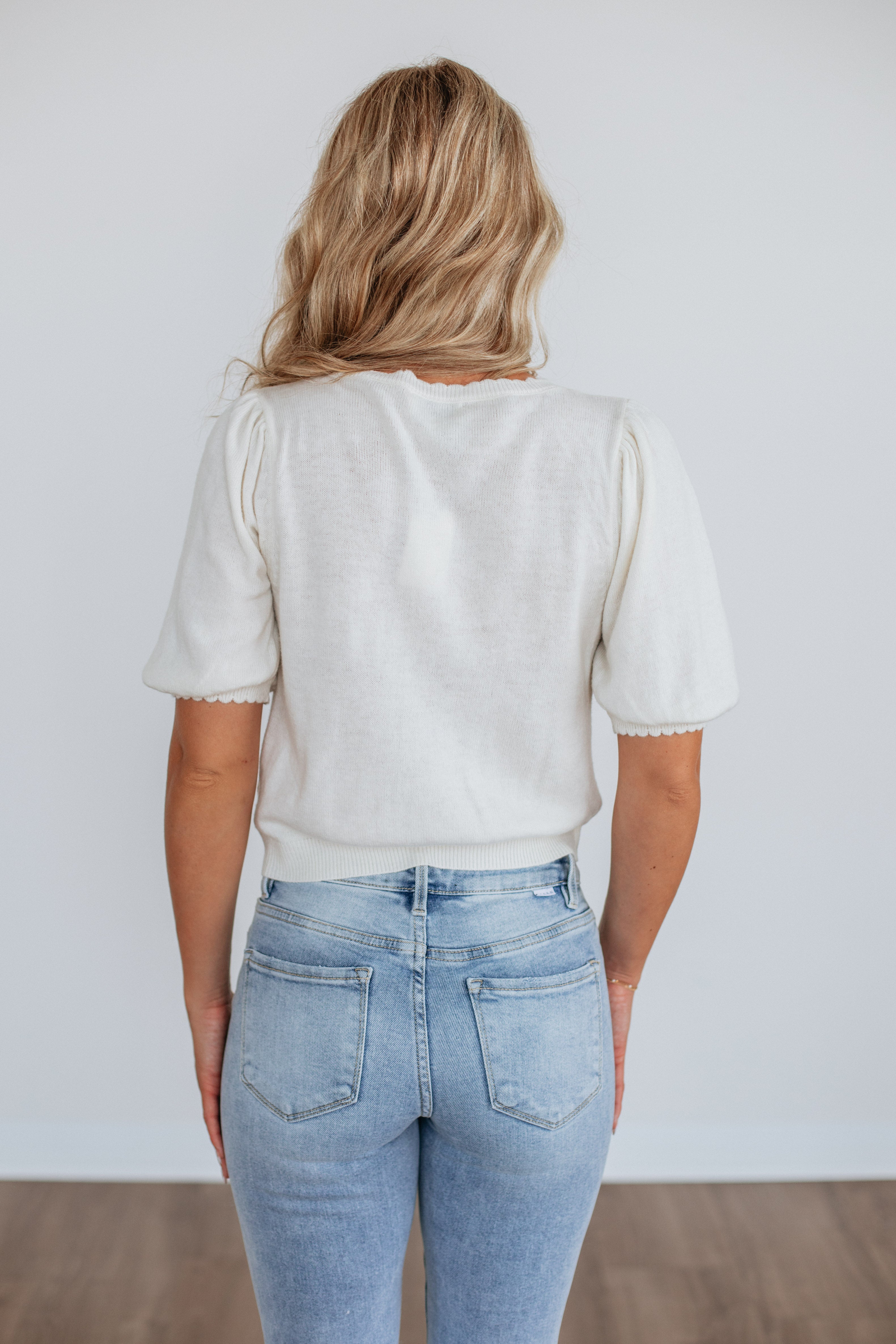 Neriah Cardigan Top - Cream - Image 5