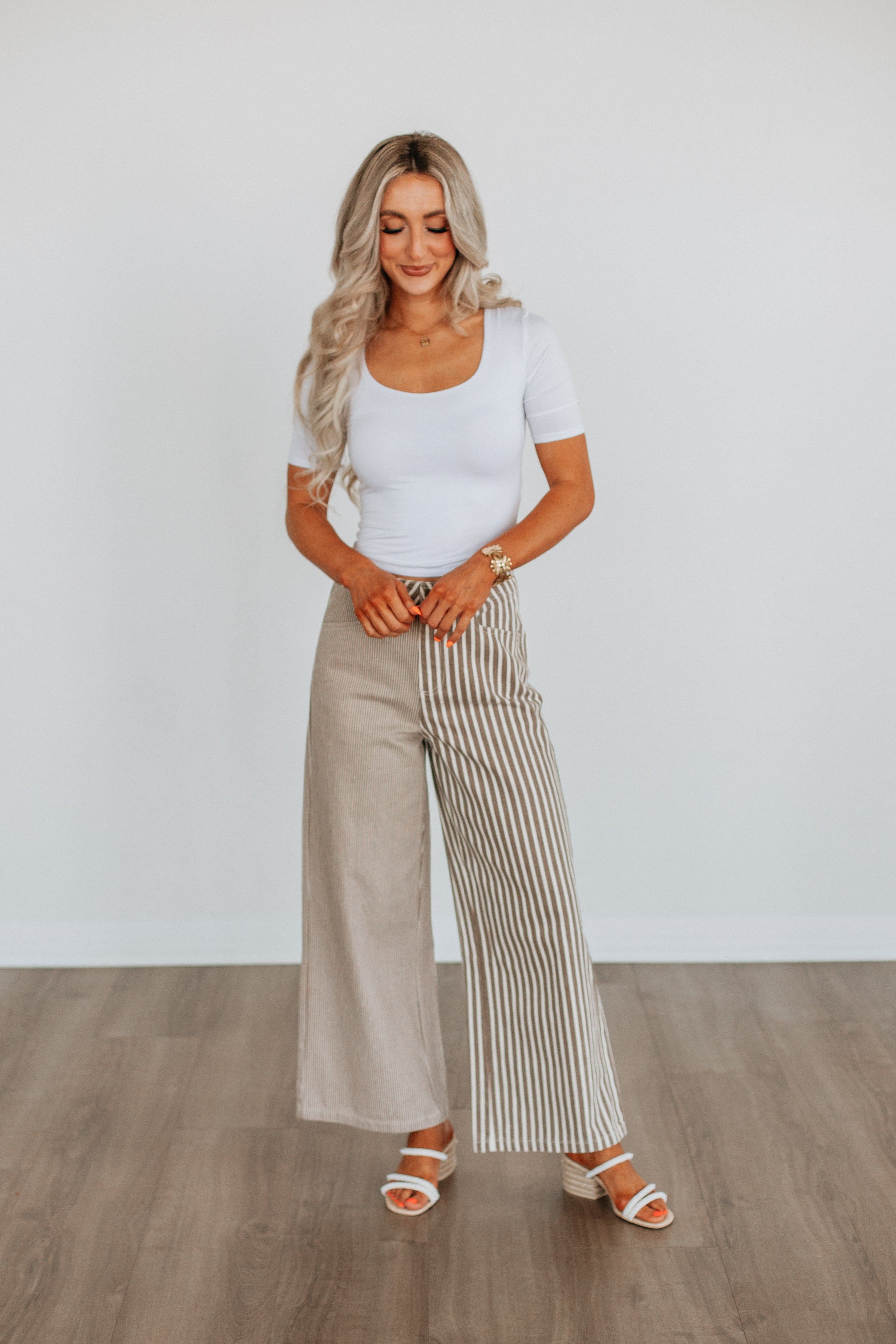 Rachel Striped Denim Pants - Image 4