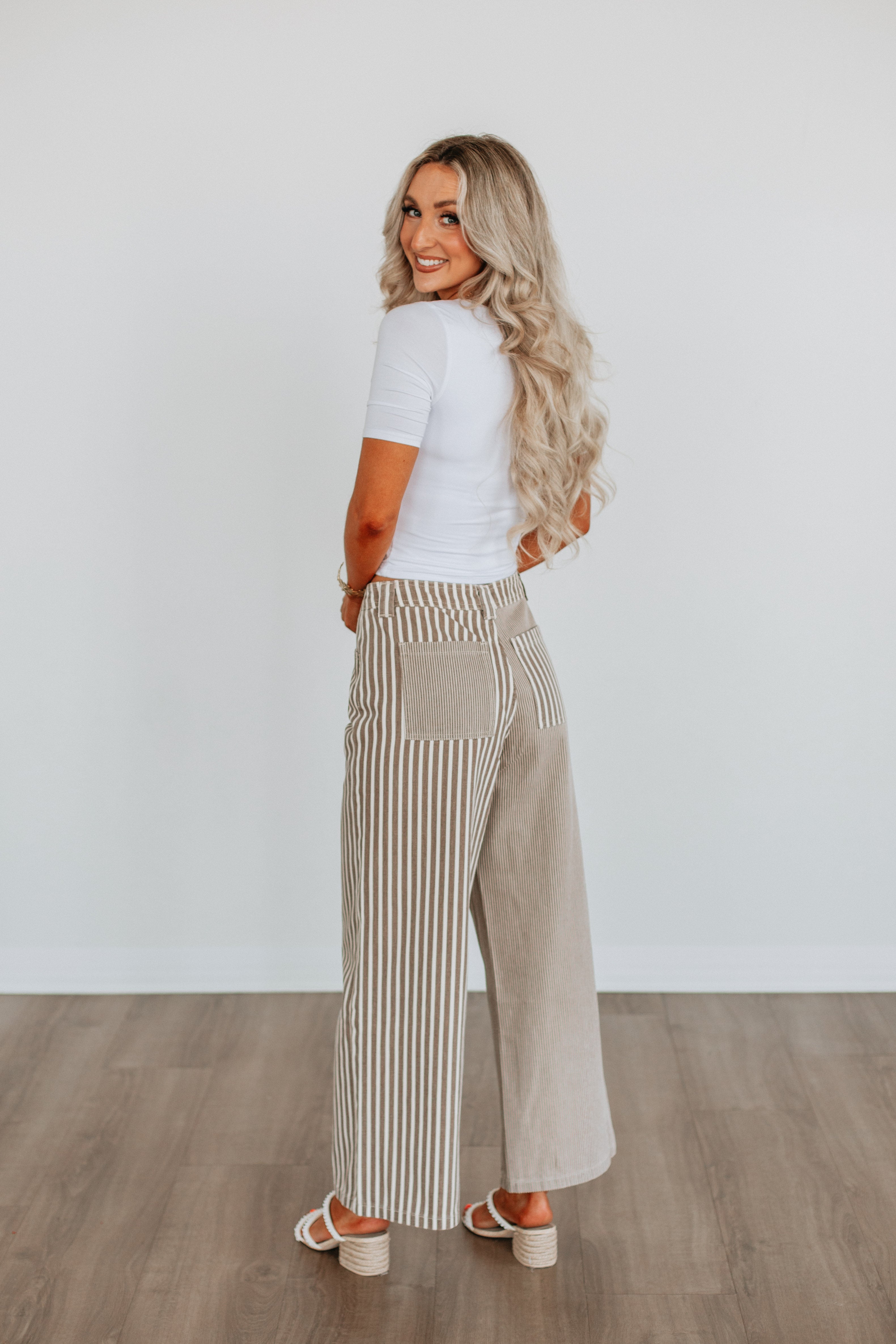 Rachel Striped Denim Pants - Image 6