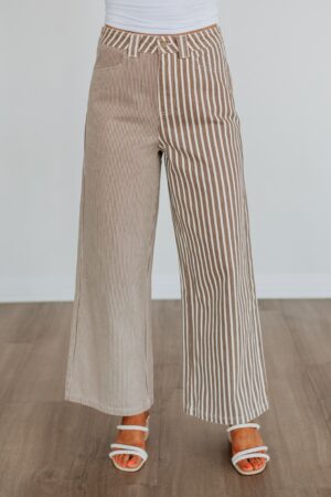 Rachel Striped Denim Pants