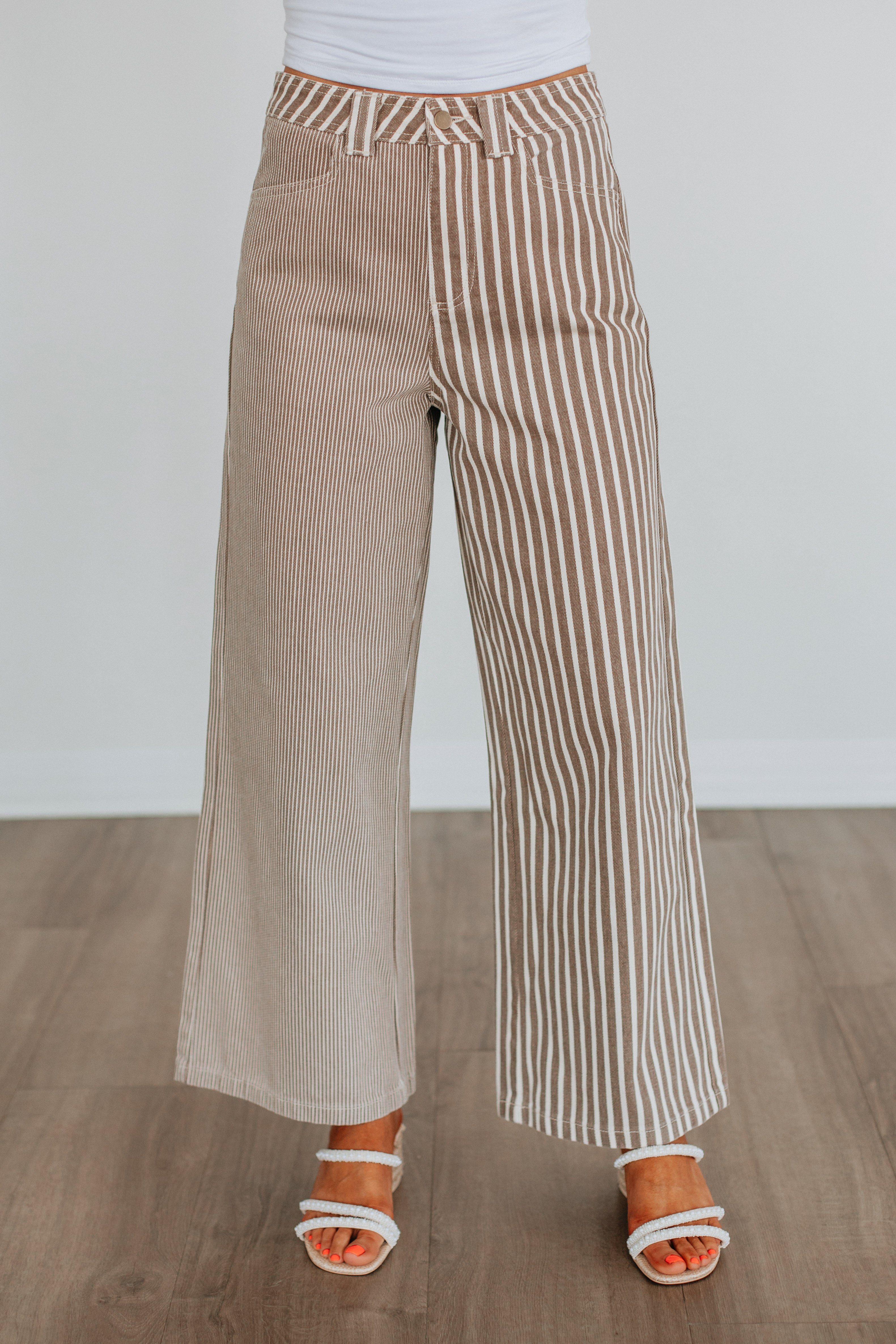 Rachel Striped Denim Pants