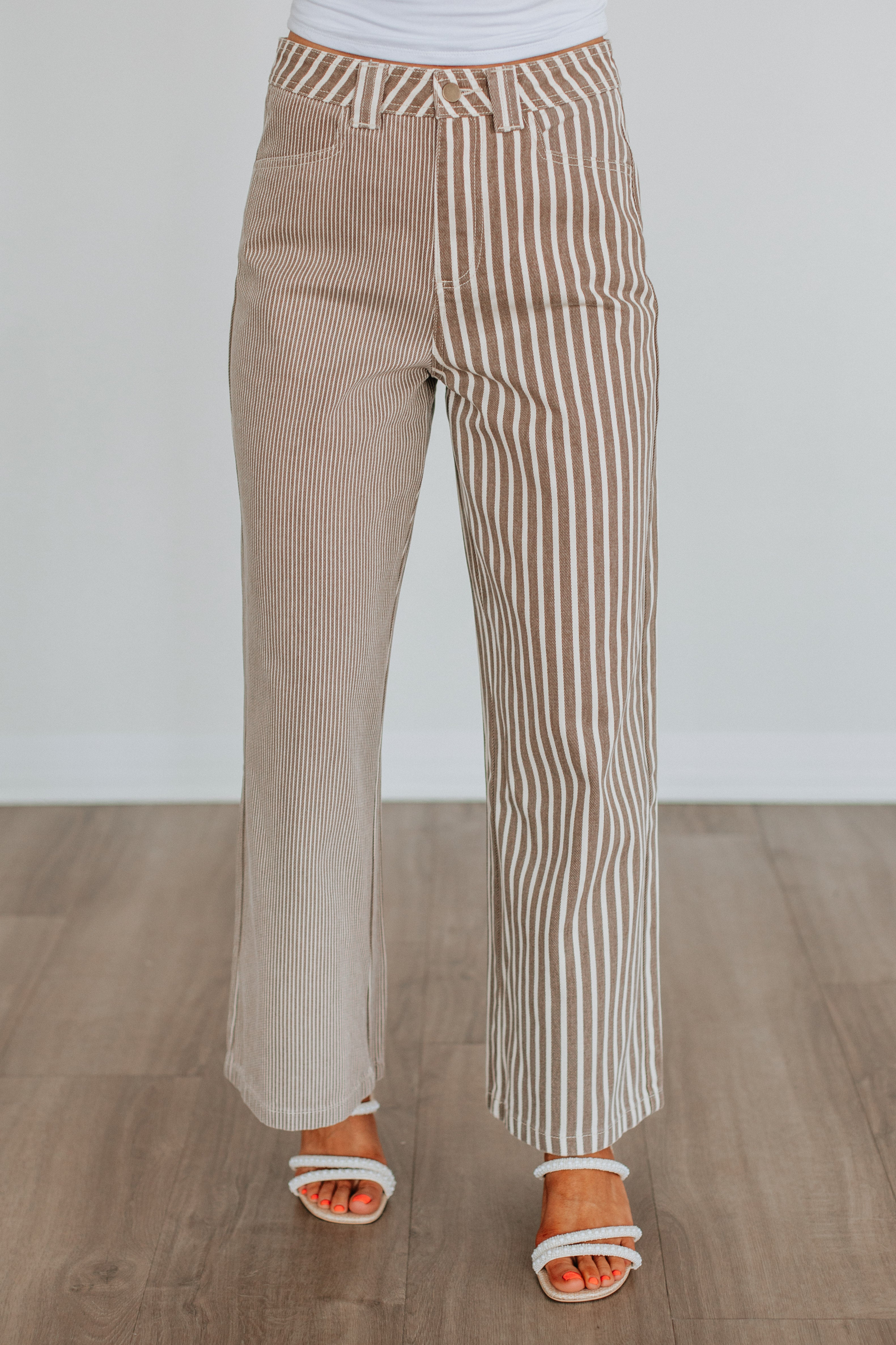 Rachel Striped Denim Pants - Image 8