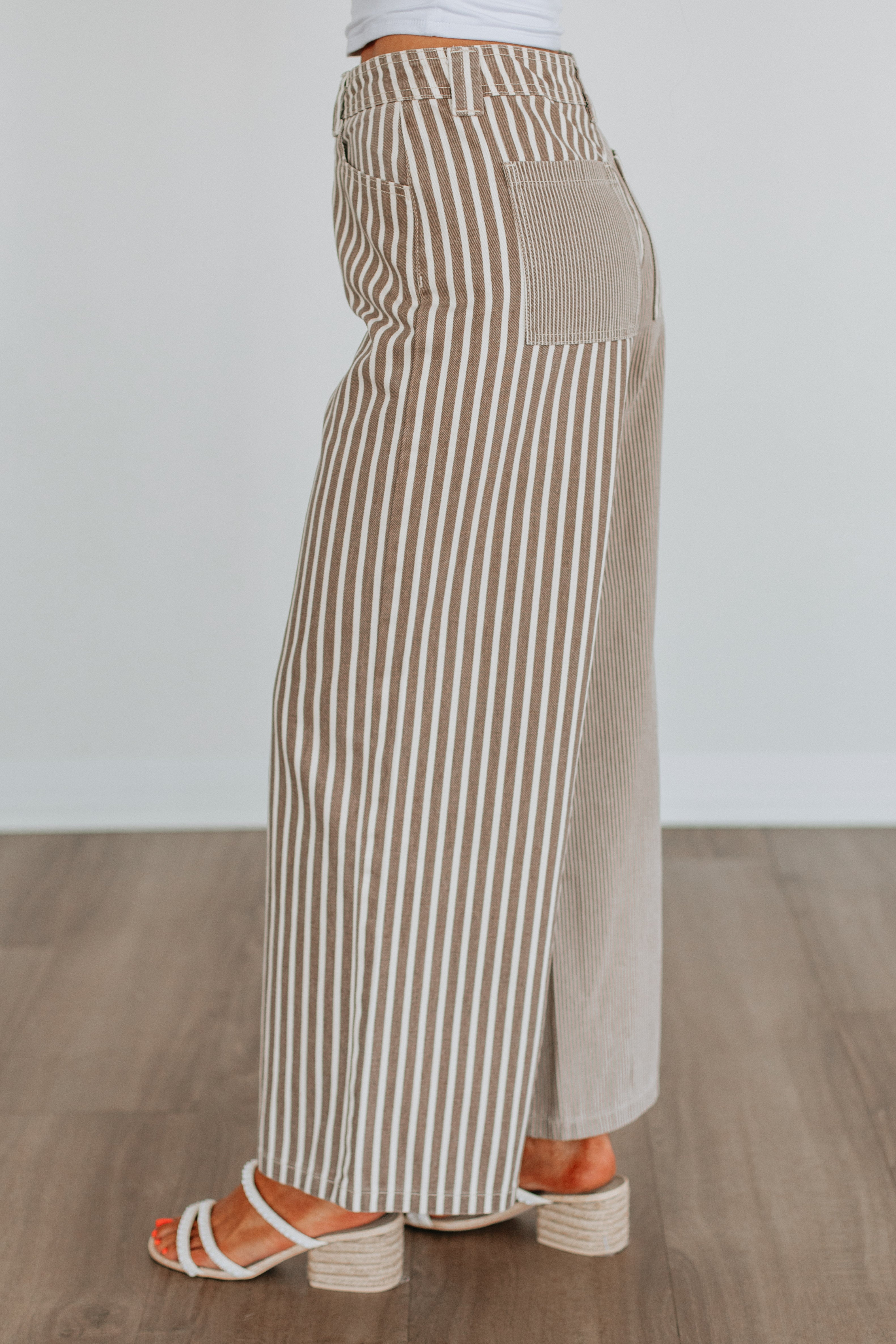 Rachel Striped Denim Pants - Image 7