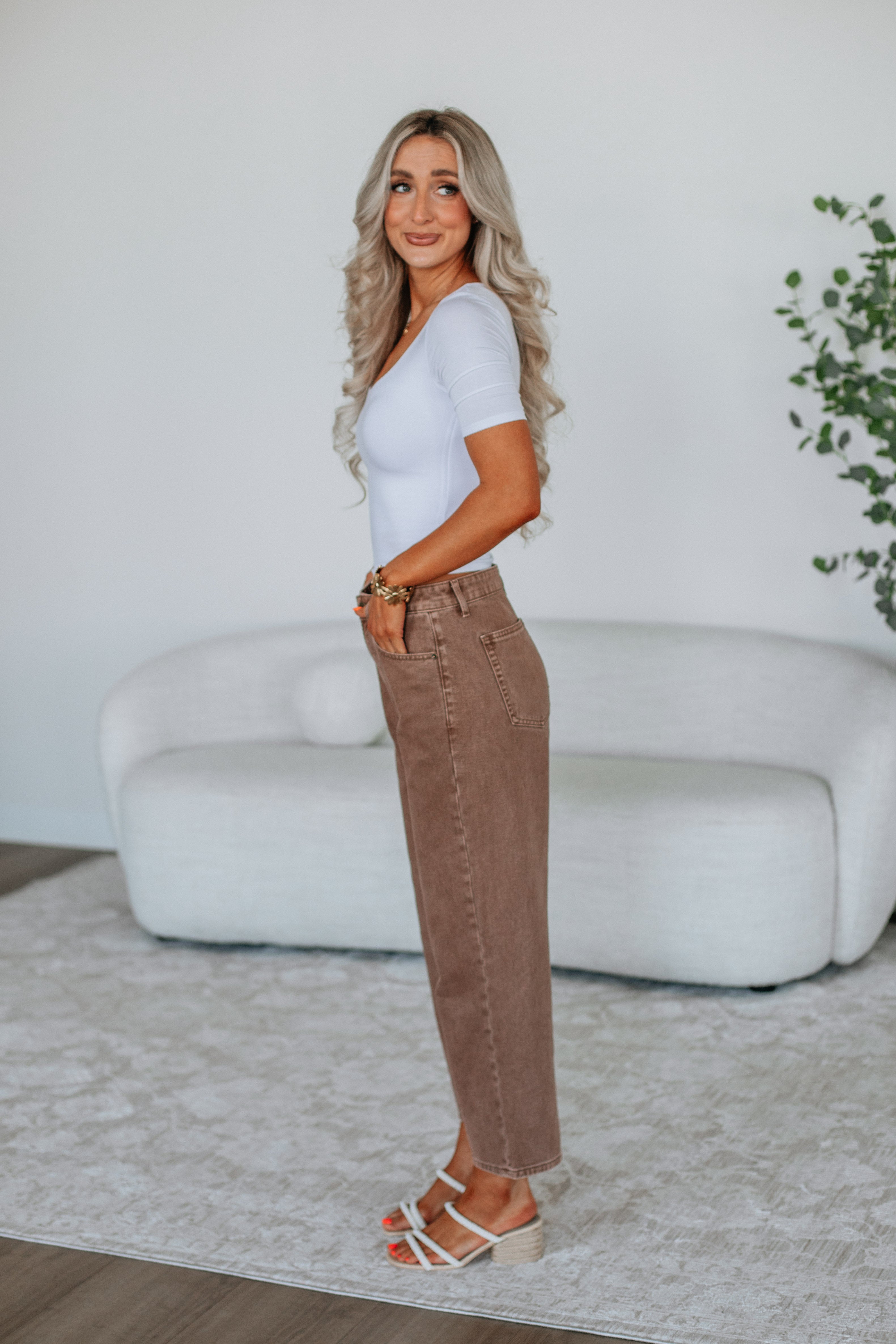 Rommi Denim Pants - Mocha - Image 7