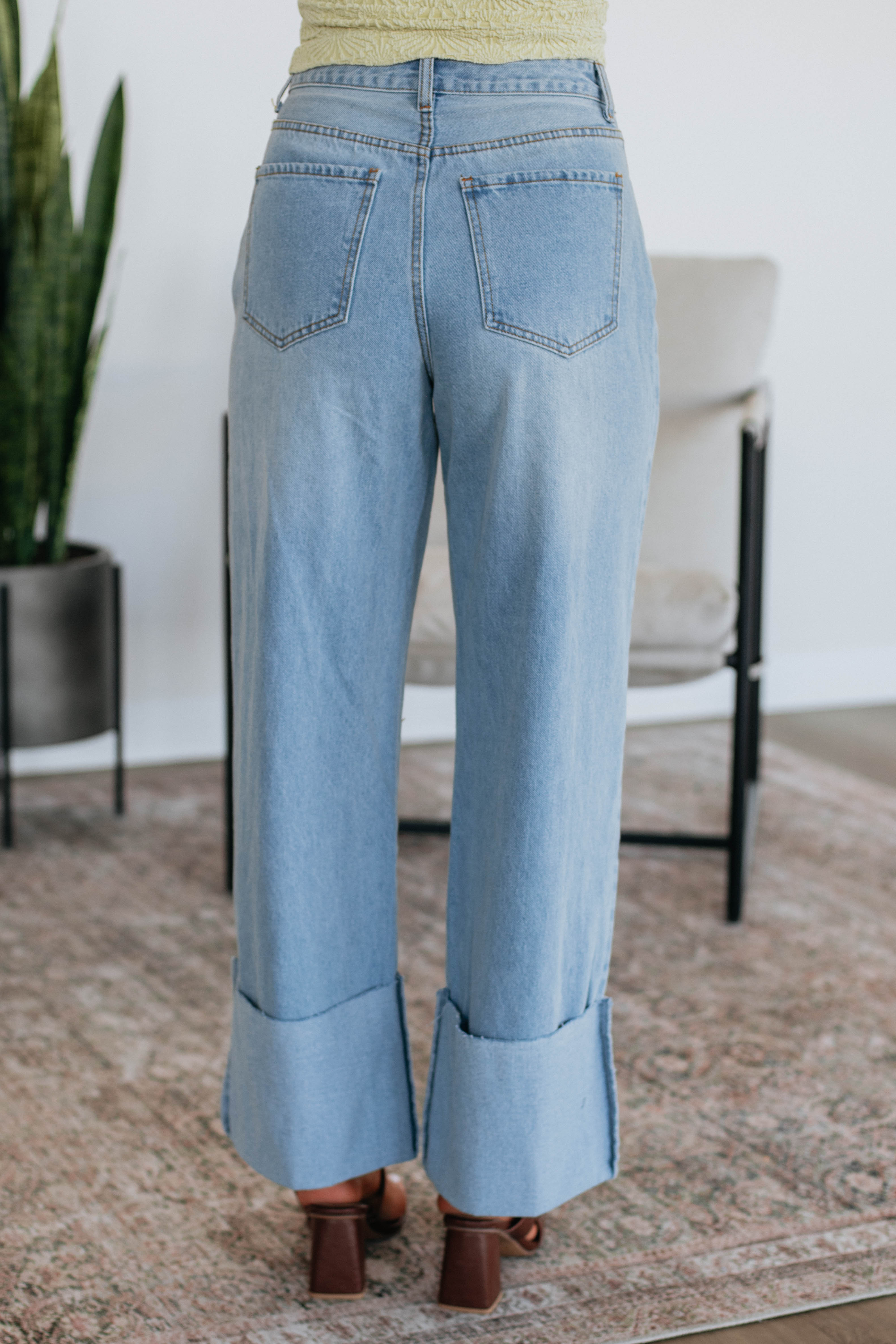 Cosette Wide Leg Pants - Medium Wash - Image 5