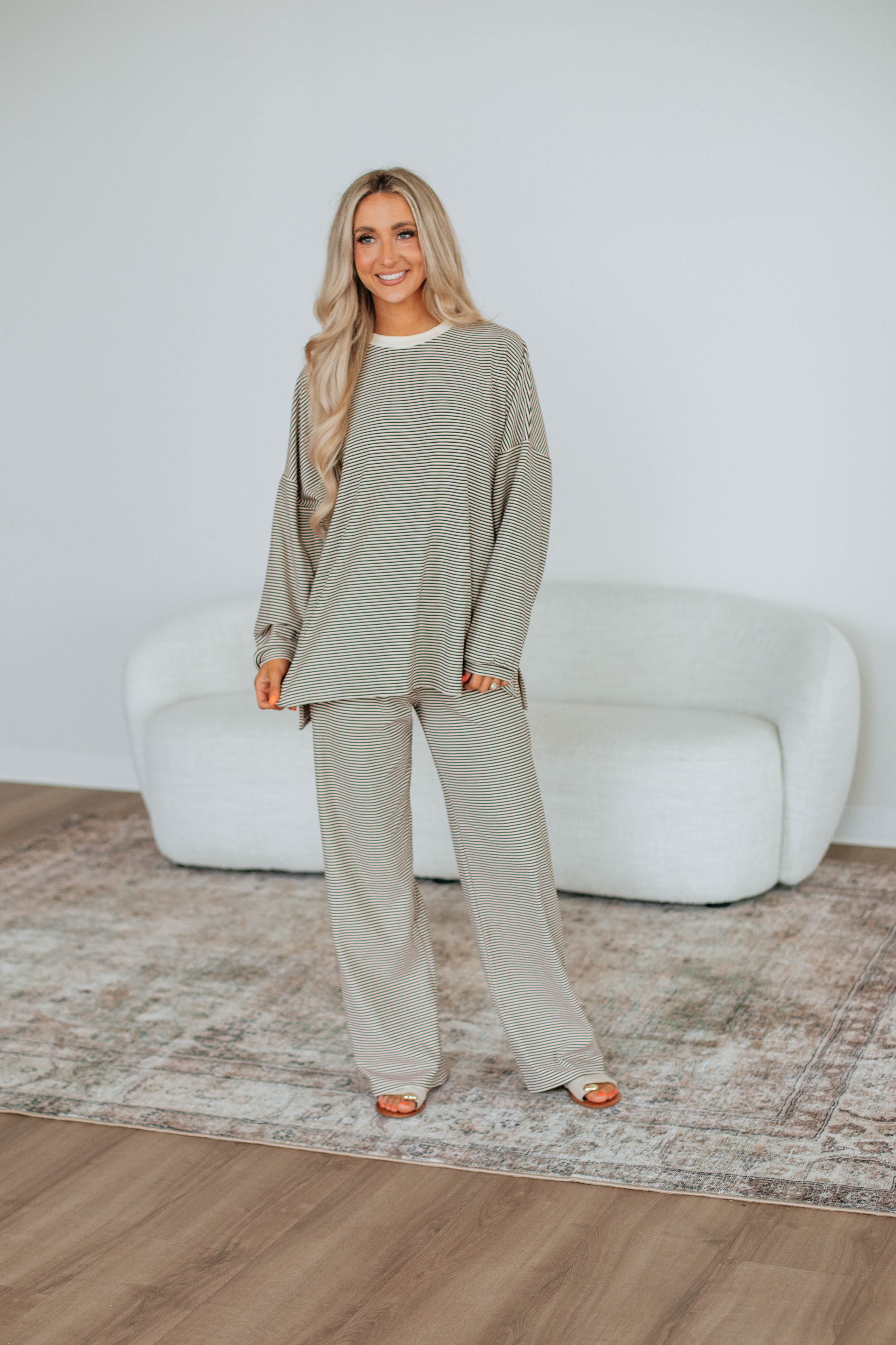 Cayla Striped Pants - Espresso Mix - Image 2